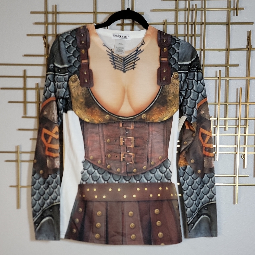 NWOT Faux Real Women's Warrior Costume Top